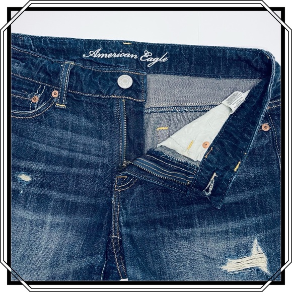 American Eagle Distressed Denim Shorts Size 2 - Picture 4 of 8